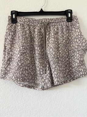 Hurley Taupe & Cream Printed Athletic Shorts